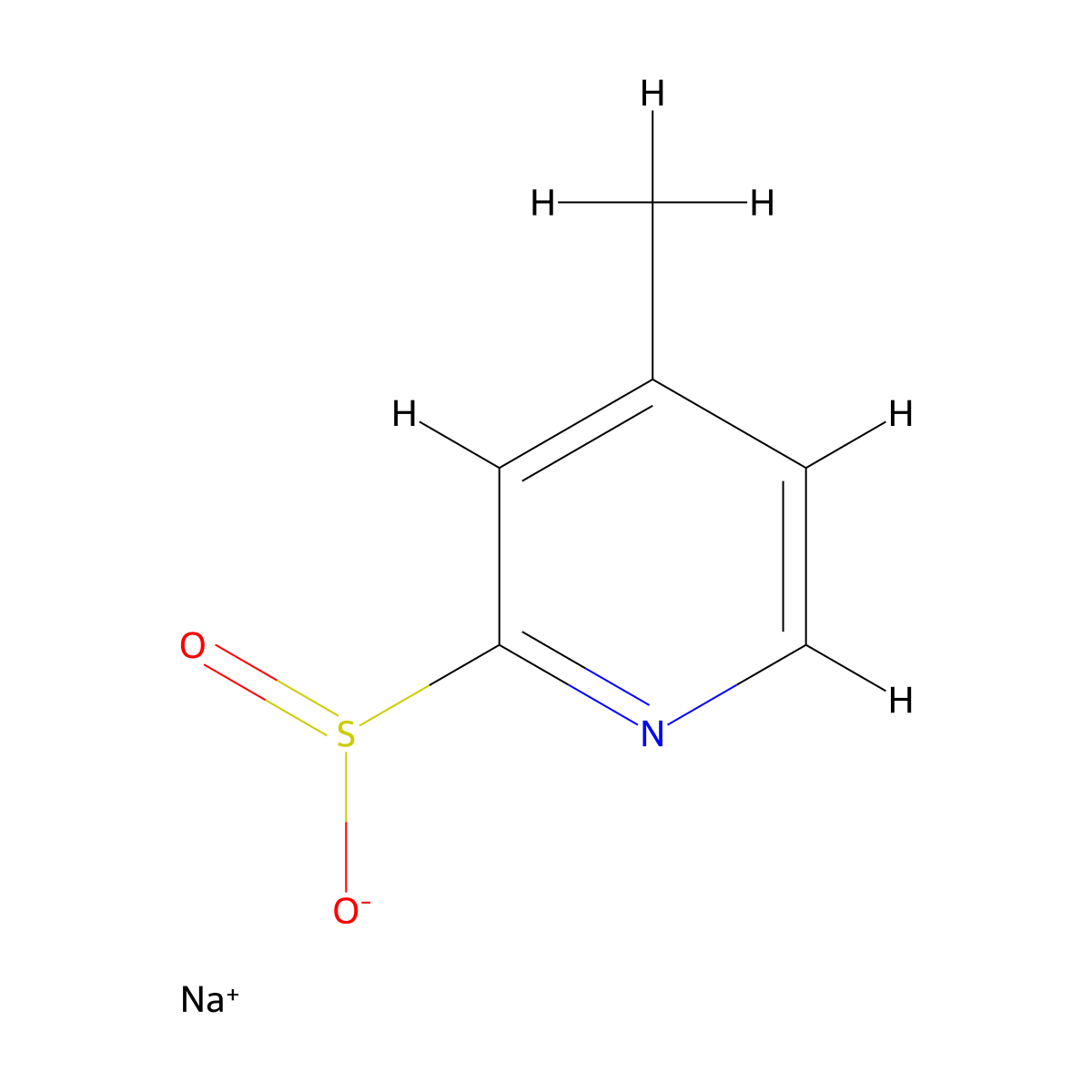 Sodium 4-methylpyridine-2-sulfinate molecular structure, CAS 2097773-45-8