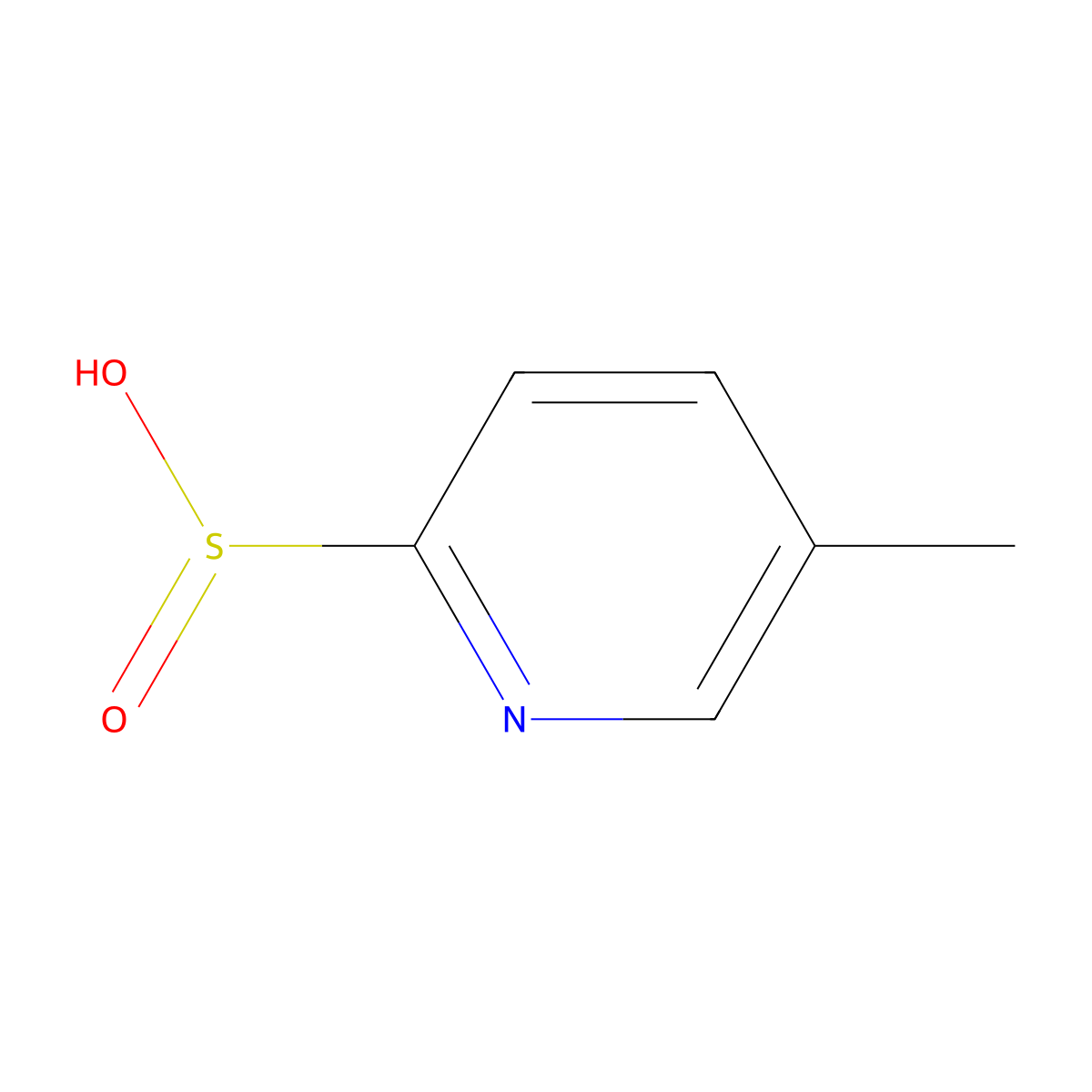 5-Methylpyridine-2-sulfinic acid molecular structure, CAS 2097773-46-9