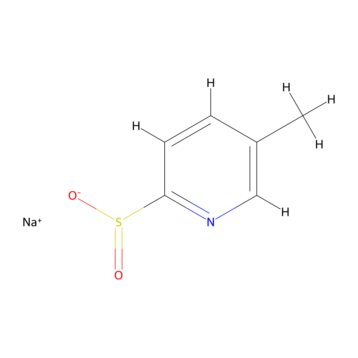 Sodium 5-methylpyridine-2-sulfinate molecular structure, CAS 2097773-47-0