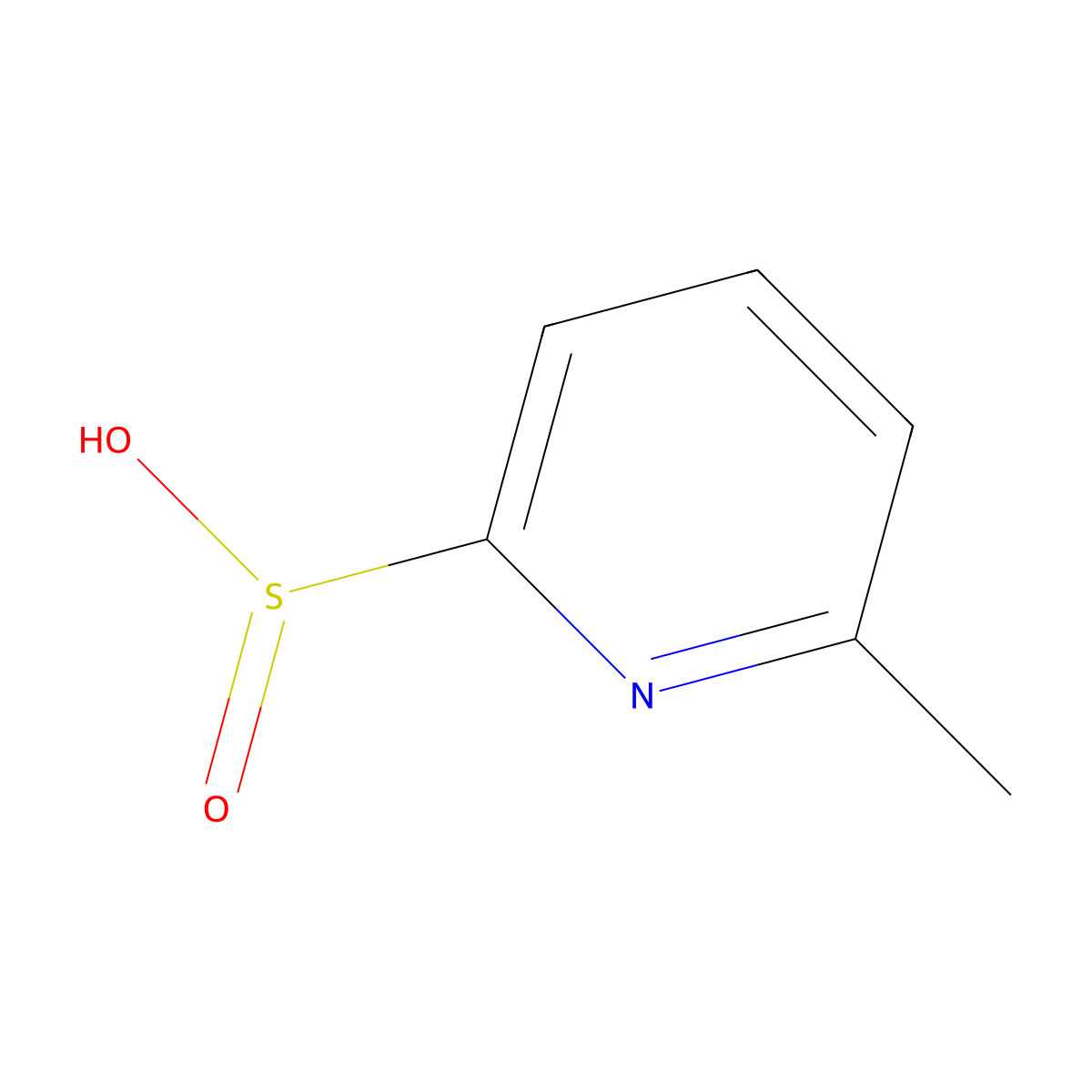 6-Methylpyridine-2-sulfinic acid molecular structure, CAS 2097773-48-1