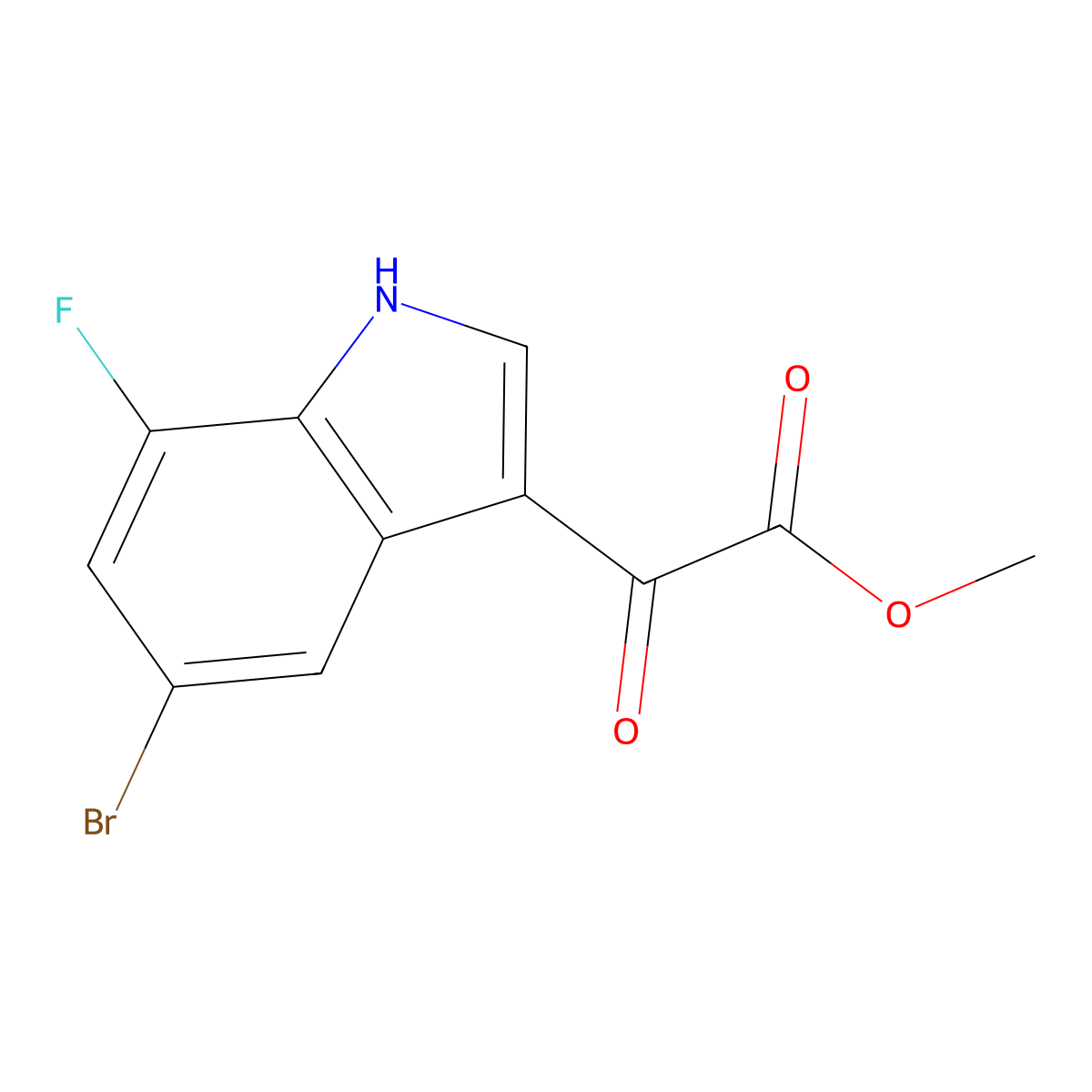 Methyl 2-(5-Bromo-7-fluoro-3-indolyl)-2-oxoacetate molecular structure, CAS 2097800-17-2