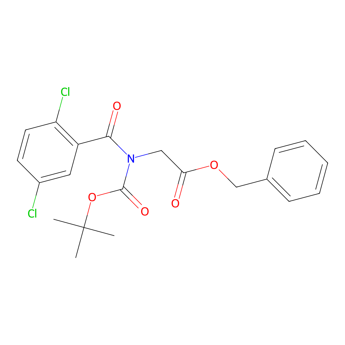 N-Boc-N-(2,5-dichlorobenzoyl)glycine Benzyl Ester molecular structure, CAS 2097800-19-4