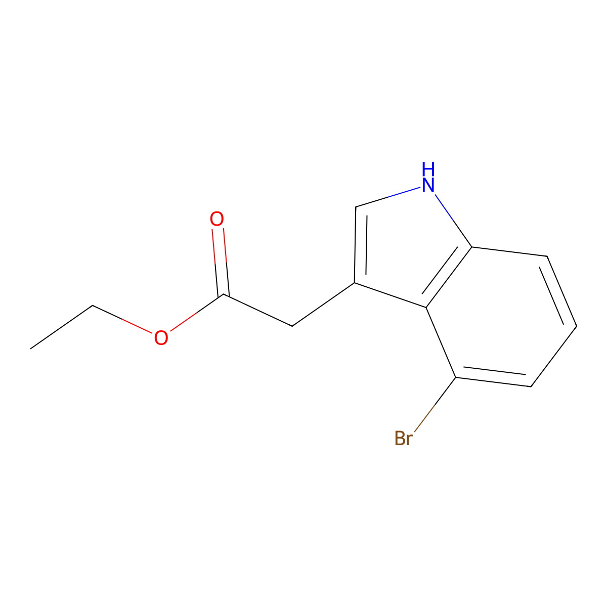 Ethyl 4-Bromoindole-3-acetate molecular structure, CAS 2097800-22-9