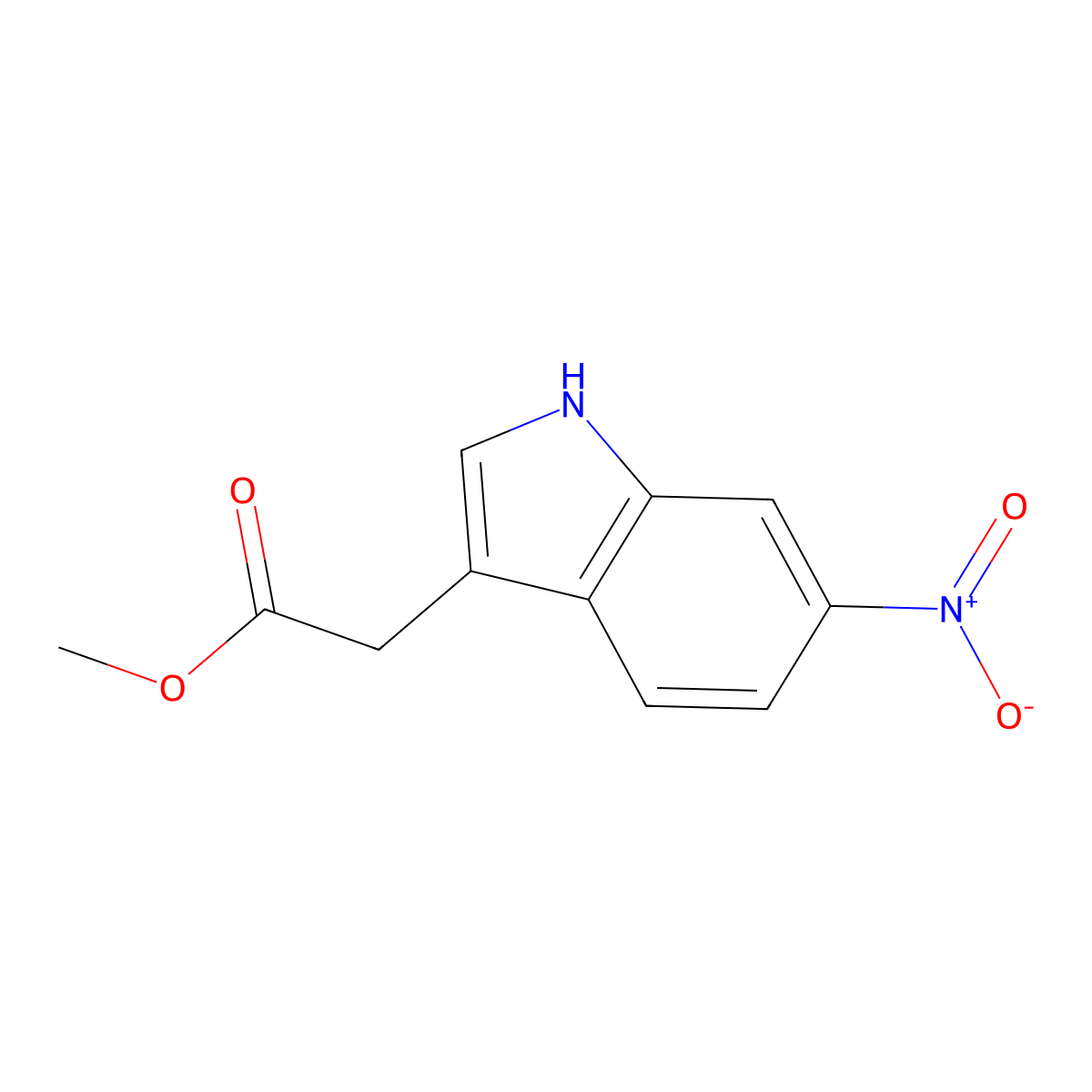 Methyl 6-Nitroindole-3-acetate molecular structure, CAS 2097800-34-3