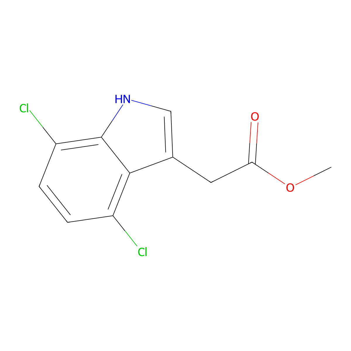 Methyl 4,7-Dichloroindole-3-acetate molecular structure, CAS 2097800-56-9