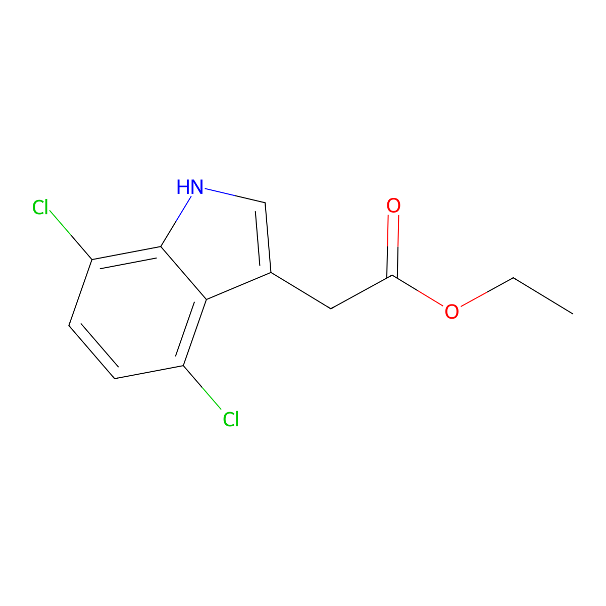 Ethyl 4,7-Dichloroindole-3-acetate molecular structure, CAS 2097800-62-7