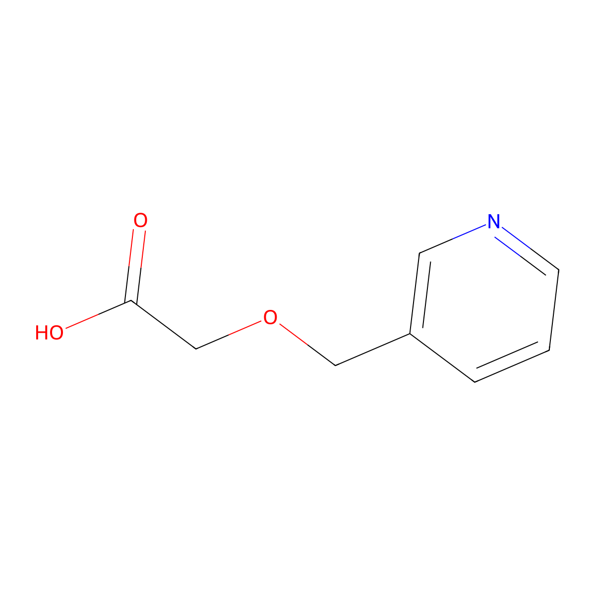 2-(Pyridin-3-ylmethoxy)acetic acid molecular structure, CAS 209785-11-5