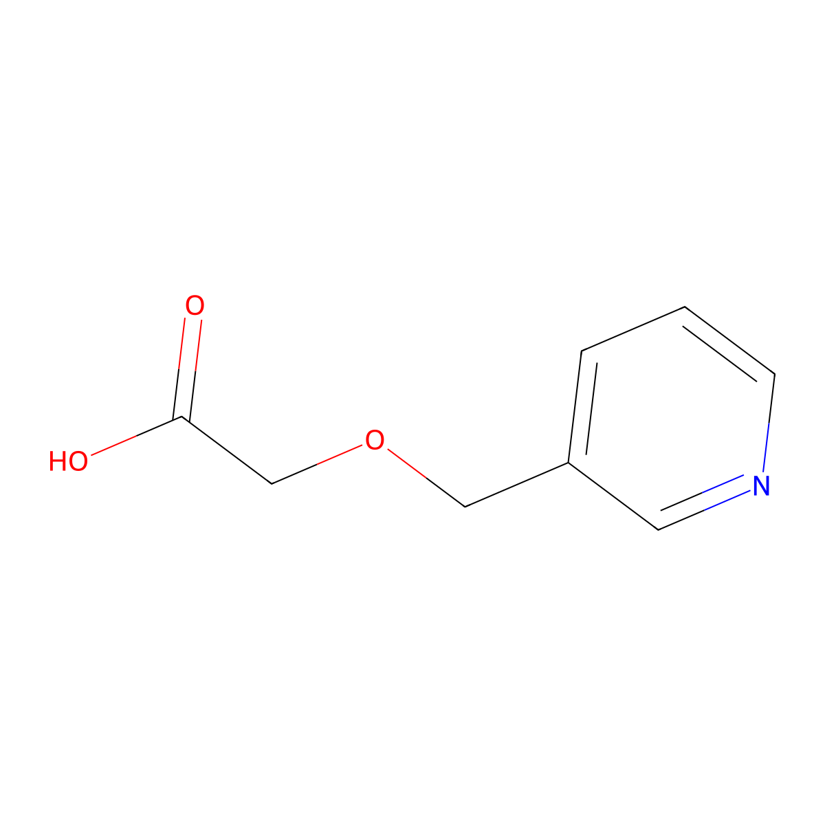 2-(Pyridin-3-ylmethoxy)acetic acid molecular structure, CAS 209785-11-5