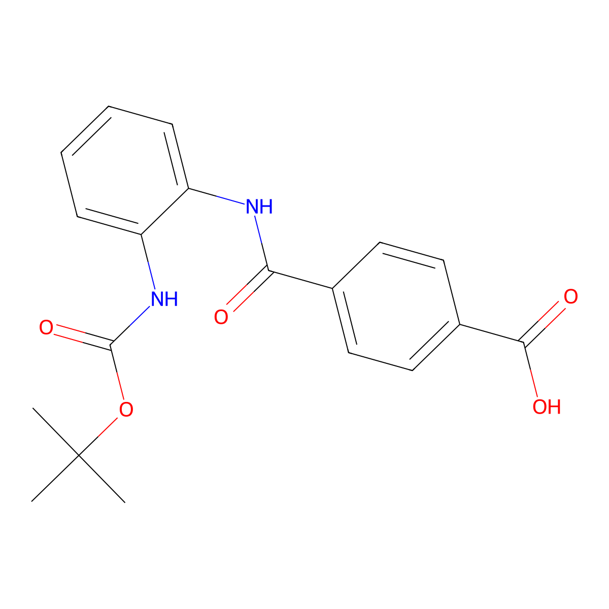 4-[(2-{[(Tert-butoxy)carbonyl]amino}phenyl)carbamoyl]benzoic acid molecular structure, CAS 209785-17-1