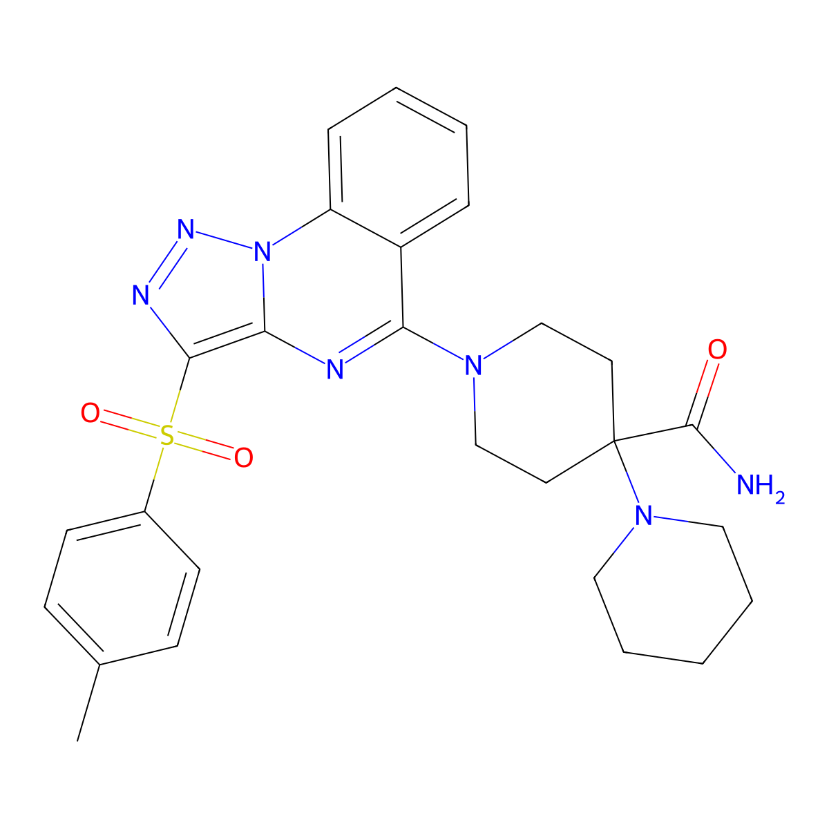 1'-[3-(4-Methylbenzenesulfonyl)-[1,2,3]triazolo[1,5-a]quinazolin-5-yl]-[1,4'-bipiperidine]-4'-carboxamide molecular structure, CAS 2097856-99-8
