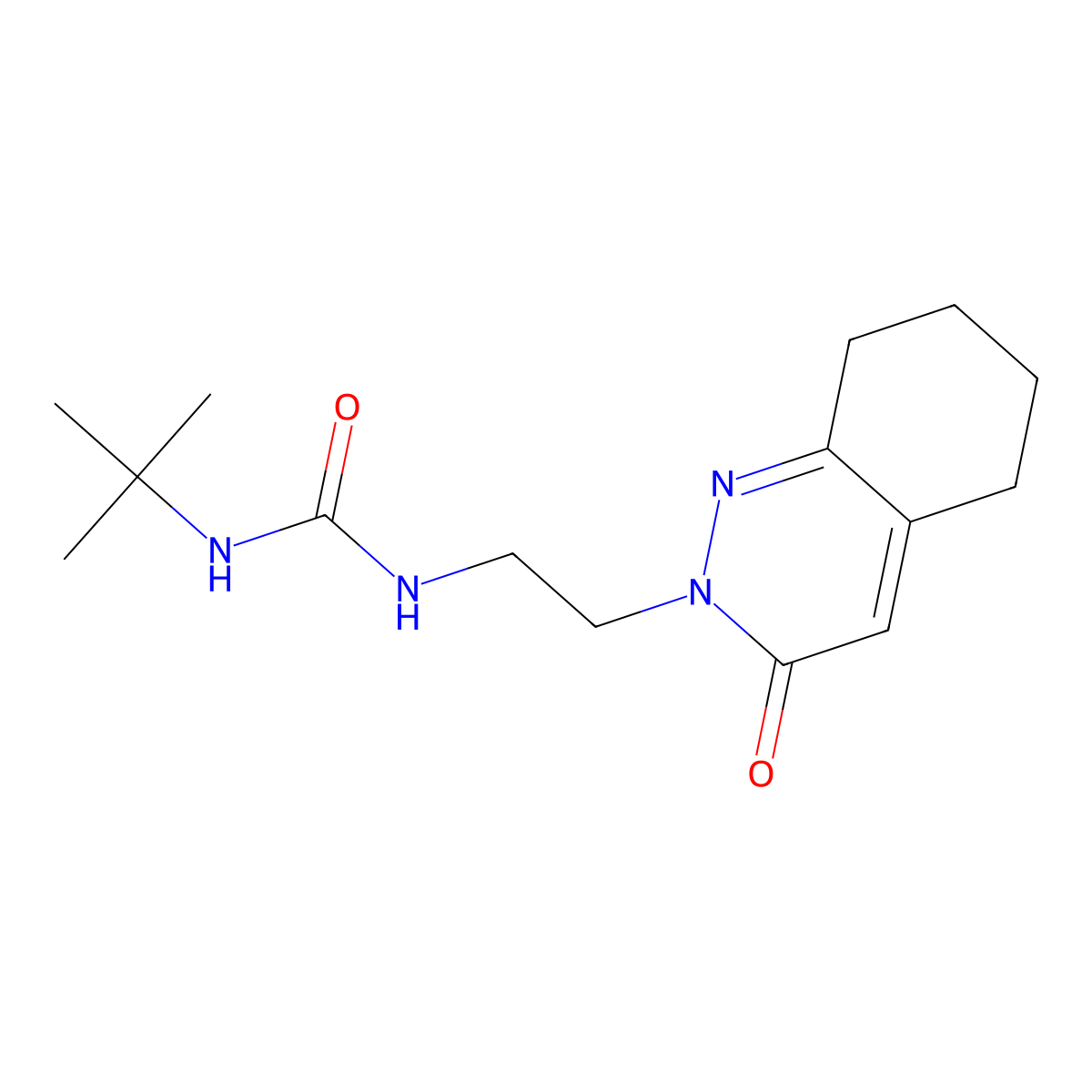 1-(tert-butyl)-3-(2-(3-oxo-5,6,7,8-tetrahydrocinnolin-2(3H)-yl)ethyl)urea molecular structure, CAS 2097857-10-6