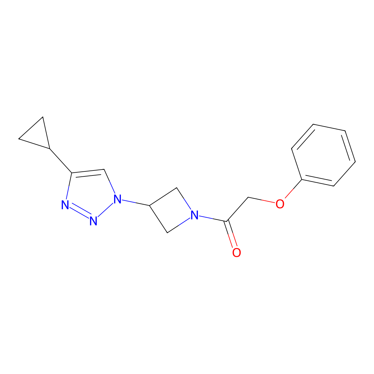 1-(3-(4-cyclopropyl-1H-1,2,3-triazol-1-yl)azetidin-1-yl)-2-phenoxyethanone molecular structure, CAS 2097857-24-2