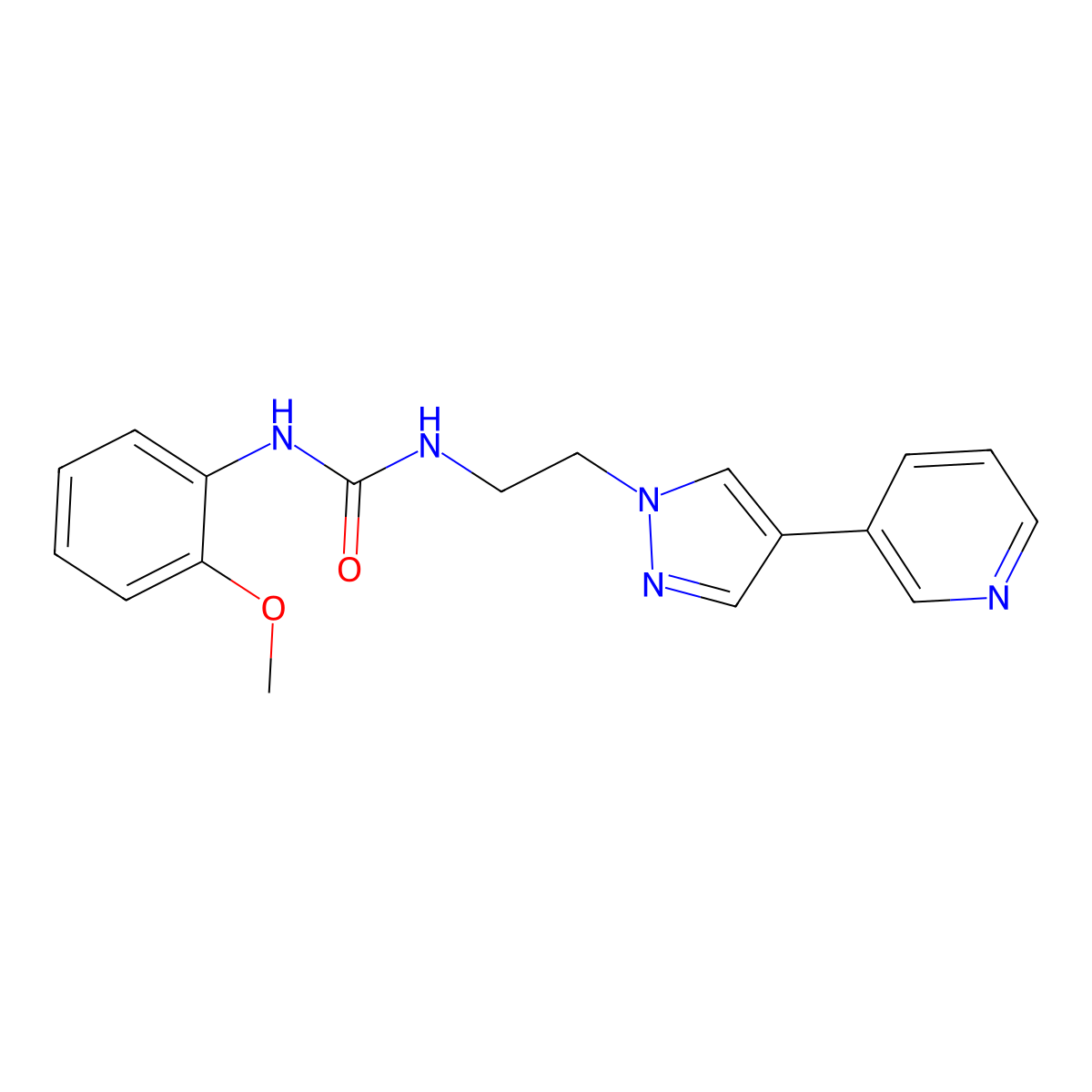 1-(2-methoxyphenyl)-3-{2-[4-(pyridin-3-yl)-1H-pyrazol-1-yl]ethyl}urea molecular structure, CAS 2097857-57-1