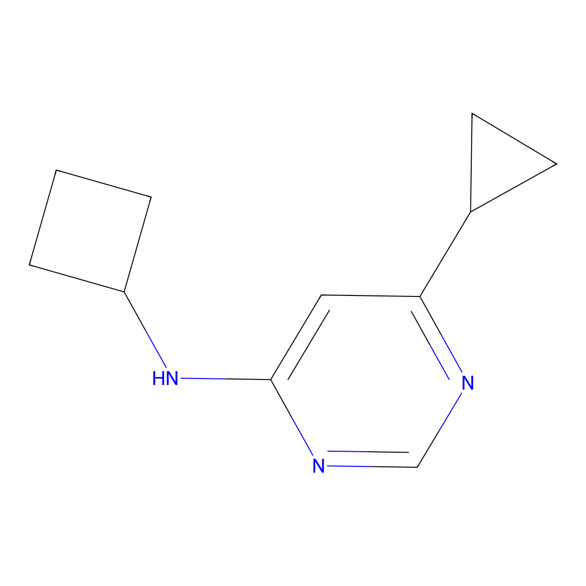 N-cyclobutyl-6-cyclopropylpyrimidin-4-amine molecular structure, CAS 2097857-71-9