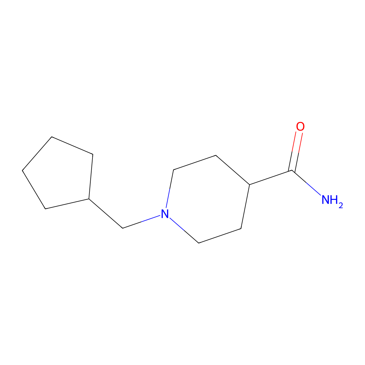1-(Cyclopentylmethyl)piperidine-4-carboxamide molecular structure, CAS 2097857-97-9