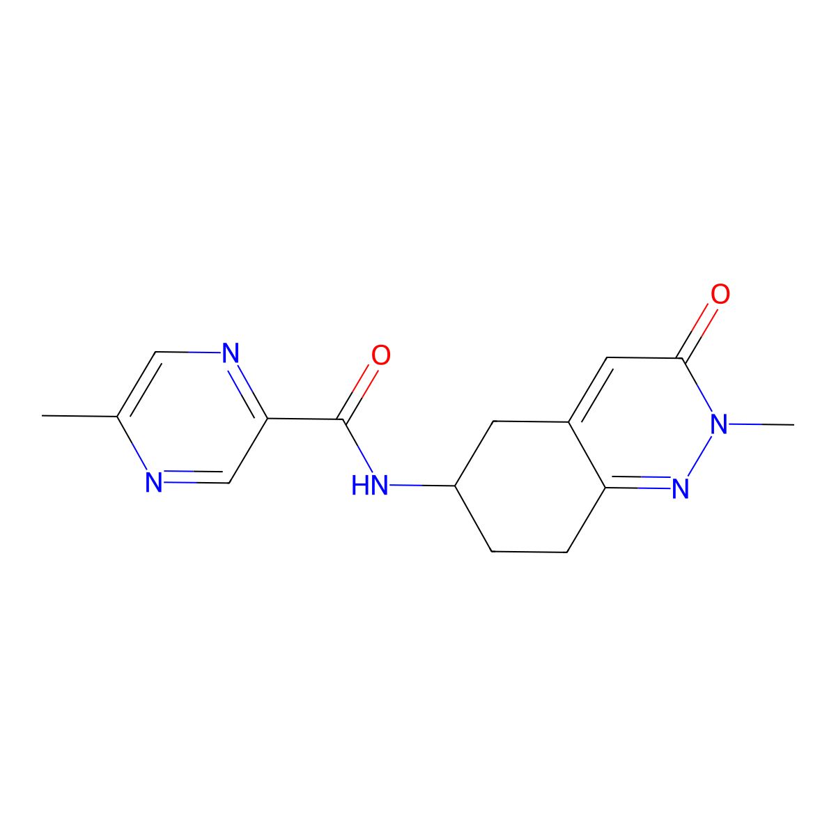 5-methyl-N-(2-methyl-3-oxo-2,3,5,6,7,8-hexahydrocinnolin-6-yl)pyrazine-2-carboxamide molecular structure, CAS 2097858-20-1