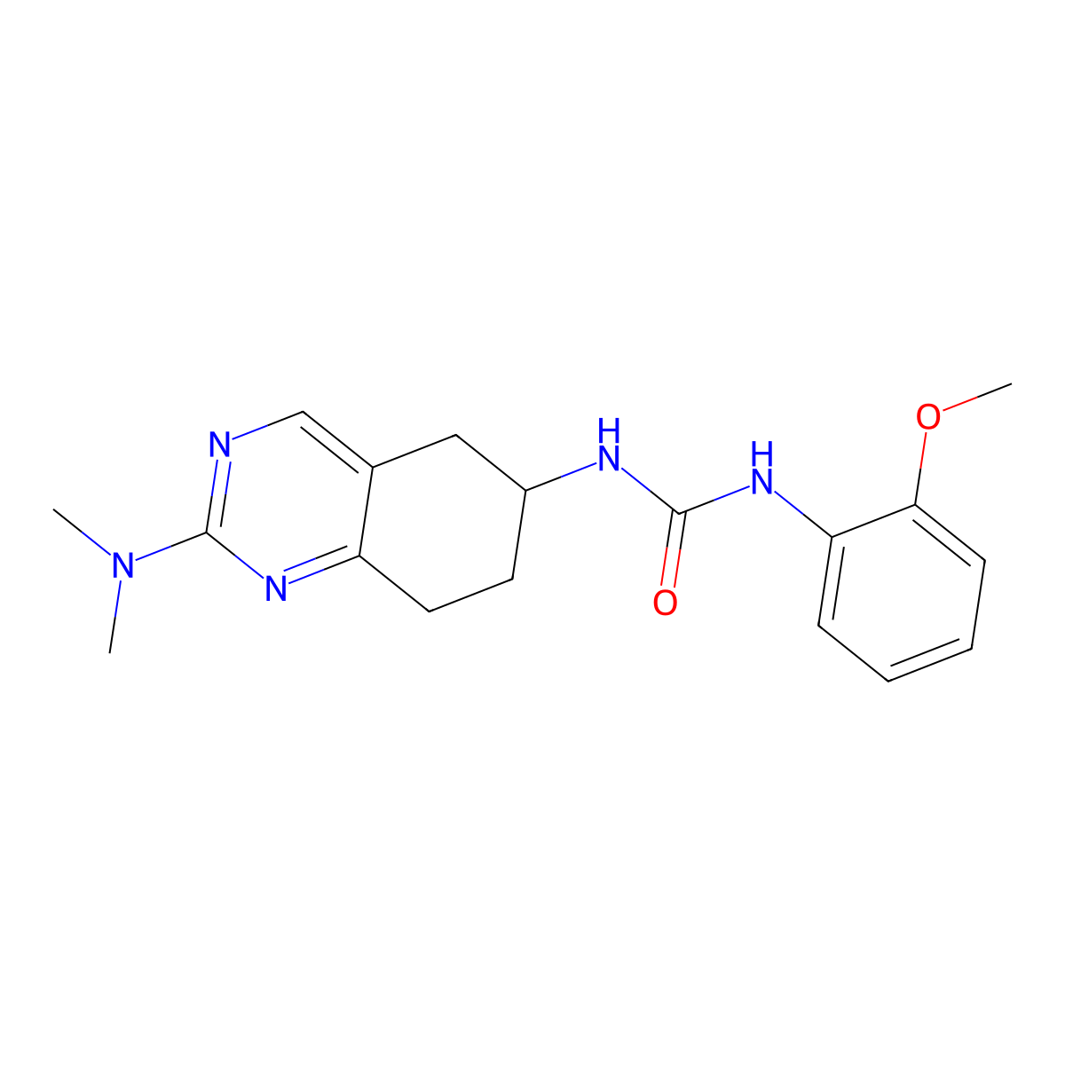 3-[2-(Dimethylamino)-5,6,7,8-tetrahydroquinazolin-6-yl]-1-(2-methoxyphenyl)urea molecular structure, CAS 2097858-24-5