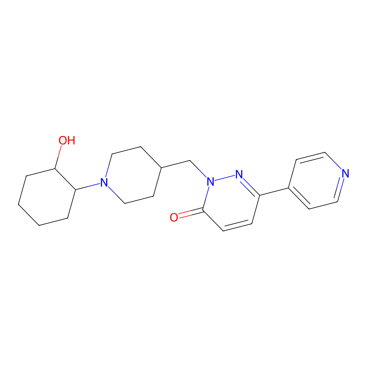 2-{[1-(2-Hydroxycyclohexyl)piperidin-4-yl]methyl}-6-(pyridin-4-yl)-2,3-dihydropyridazin-3-one molecular structure, CAS 2097858-51-8