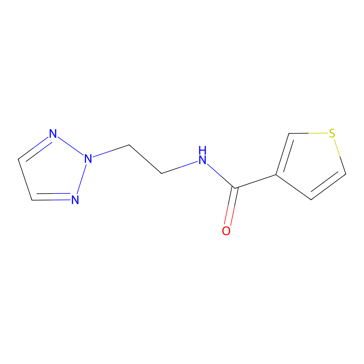 N-[2-(2H-1,2,3-triazol-2-yl)ethyl]thiophene-3-carboxamide molecular structure, CAS 2097859-04-4