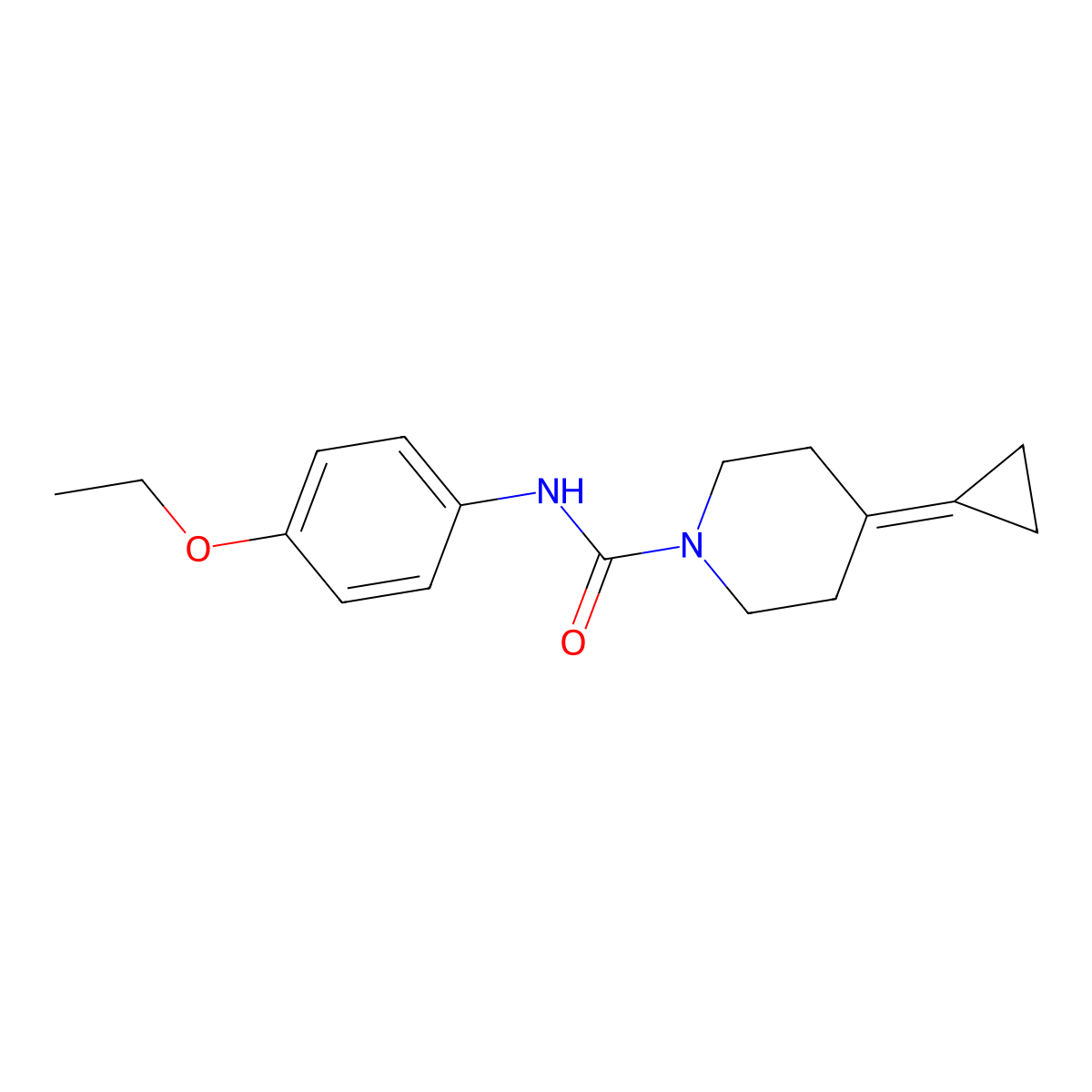 4-cyclopropylidene-N-(4-ethoxyphenyl)piperidine-1-carboxamide molecular structure, CAS 2097859-30-6
