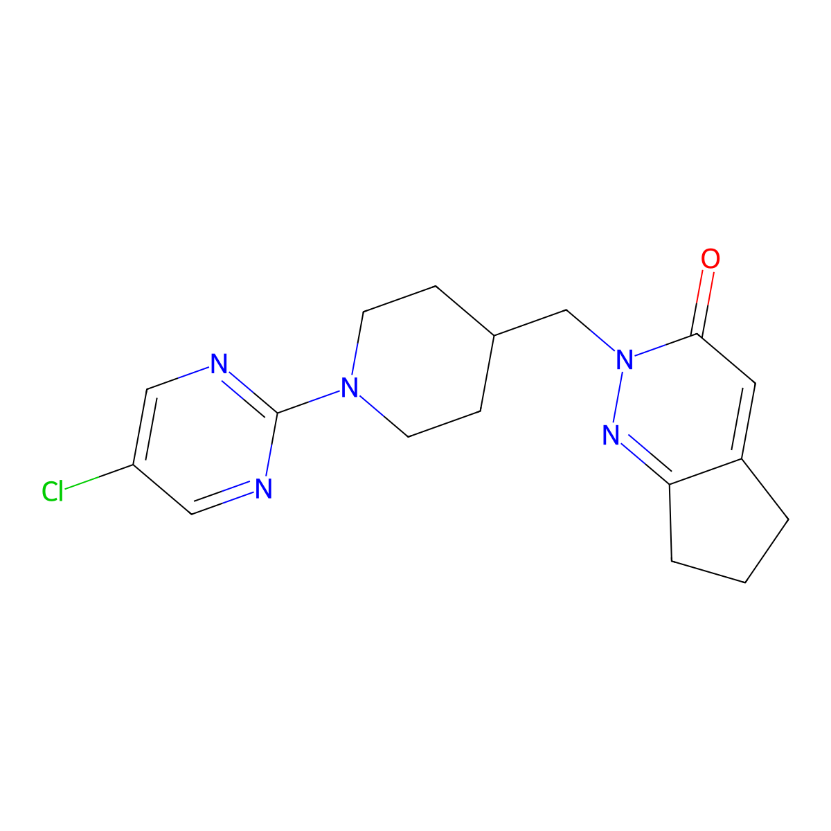 2-{[1-(5-chloropyrimidin-2-yl)piperidin-4-yl]methyl}-2H,3H,5H,6H,7H-cyclopenta[c]pyridazin-3-one molecular structure, CAS 2097859-40-8
