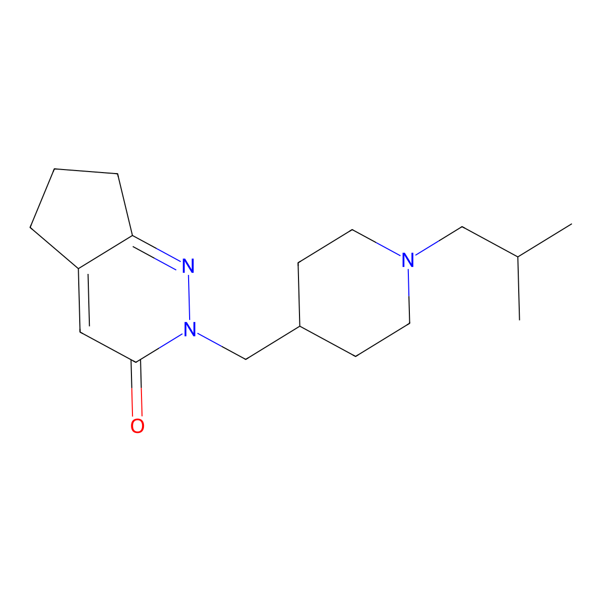 2-{[1-(2-methylpropyl)piperidin-4-yl]methyl}-2H,3H,5H,6H,7H-cyclopenta[c]pyridazin-3-one molecular structure, CAS 2097859-55-5