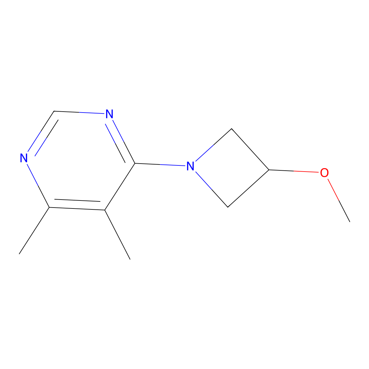 4-(3-Methoxyazetidin-1-yl)-5,6-dimethylpyrimidine molecular structure, CAS 2097859-59-9