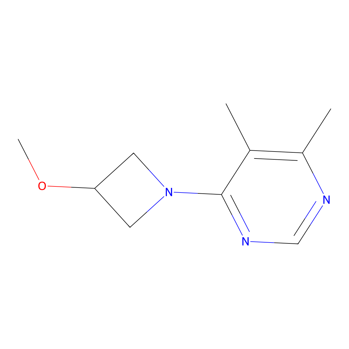 4-(3-Methoxyazetidin-1-yl)-5,6-dimethylpyrimidine molecular structure, CAS 2097859-59-9