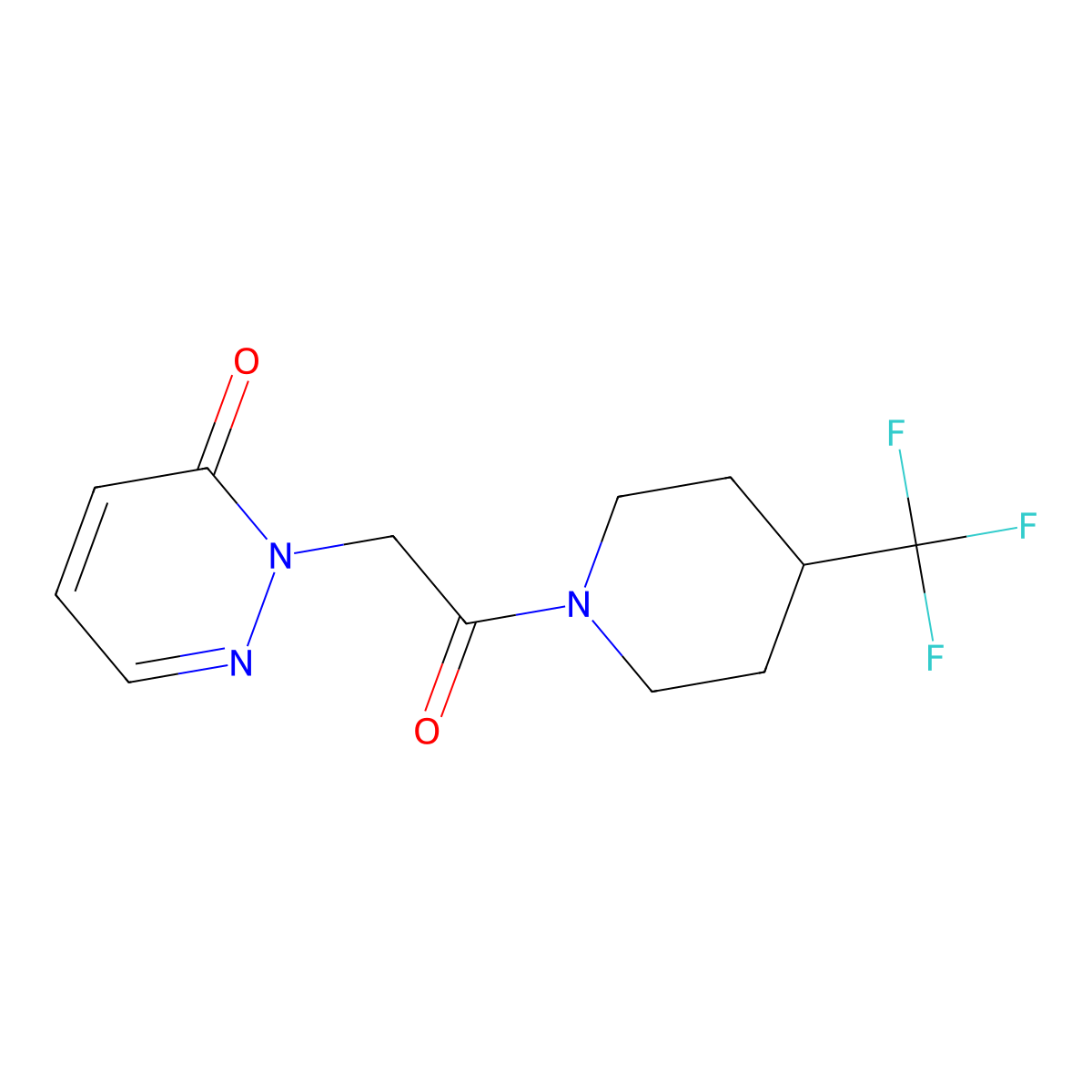 2-{2-Oxo-2-[4-(trifluoromethyl)piperidin-1-yl]ethyl}-2,3-dihydropyridazin-3-one molecular structure, CAS 2097859-60-2