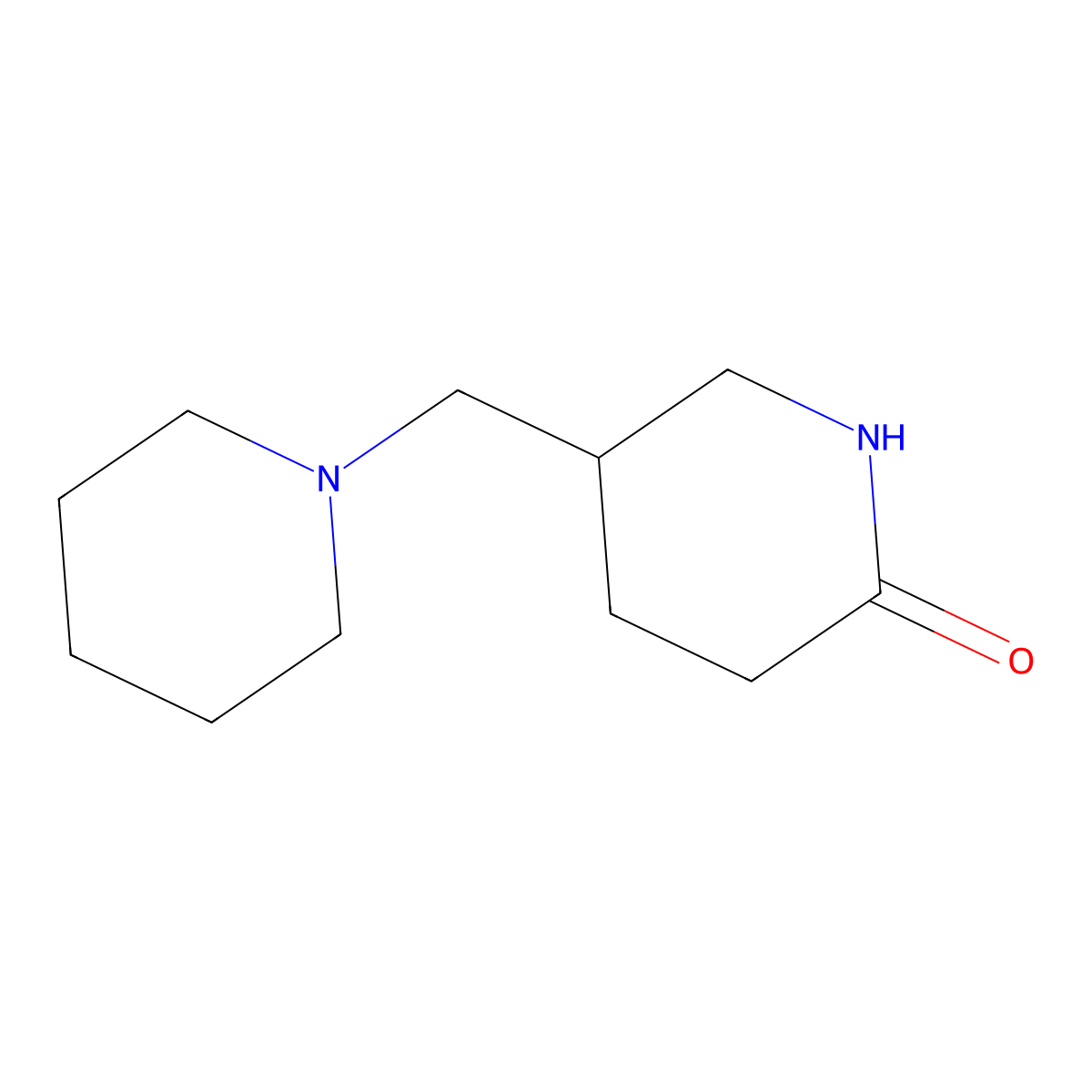 5-[(Piperidin-1-yl)methyl]piperidin-2-one molecular structure, CAS 2097859-68-0