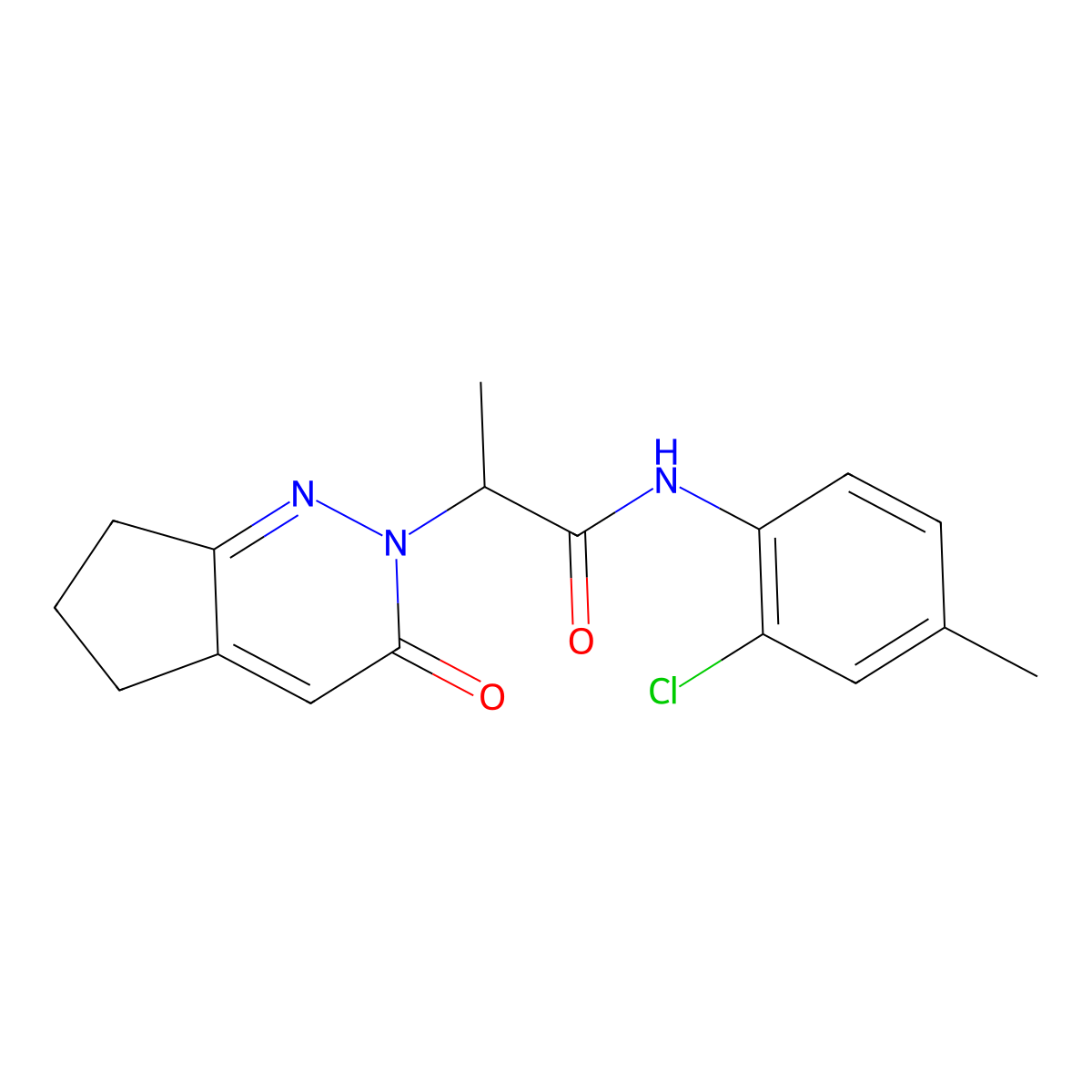 N-(2-chloro-4-methylphenyl)-2-(3-oxo-3,5,6,7-tetrahydro-2H-cyclopenta[c]pyridazin-2-yl)propanamide molecular structure, CAS 2097860-16-5