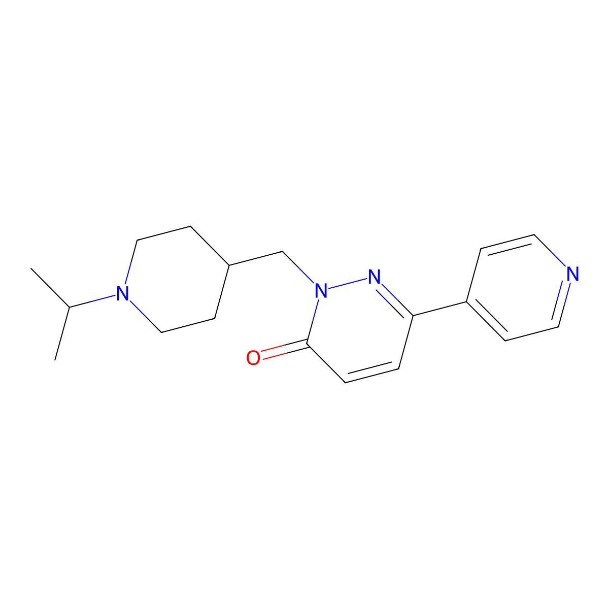 2-{[1-(Propan-2-yl)piperidin-4-yl]methyl}-6-(pyridin-4-yl)-2,3-dihydropyridazin-3-one molecular structure, CAS 2097860-39-2