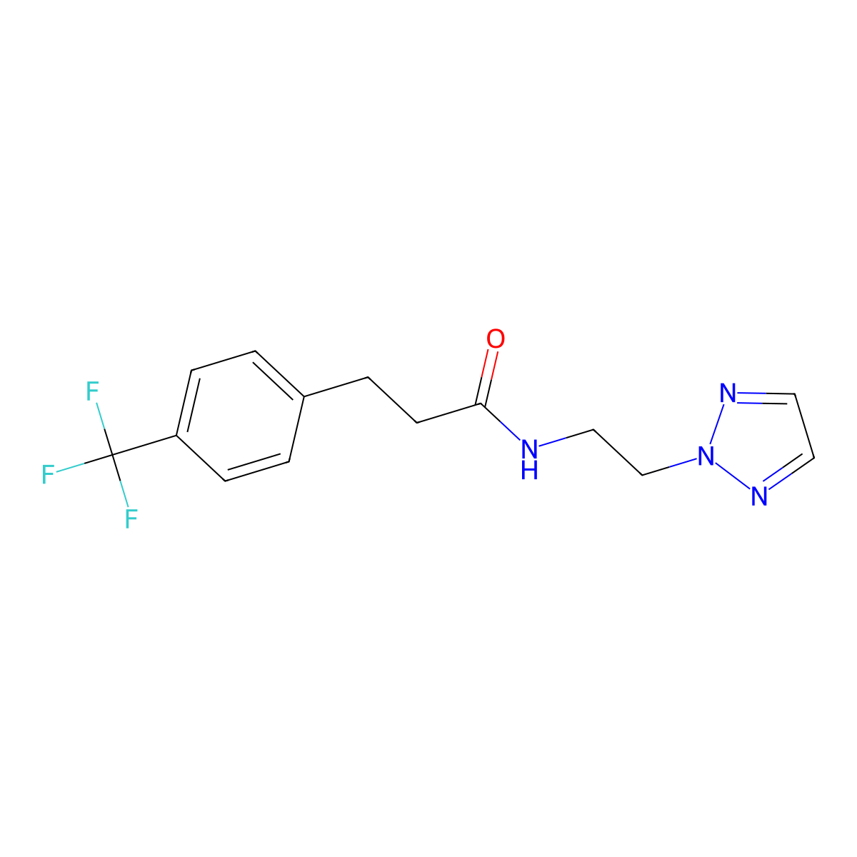 N-[2-(2H-1,2,3-triazol-2-yl)ethyl]-3-[4-(trifluoromethyl)phenyl]propanamide molecular structure, CAS 2097860-69-8
