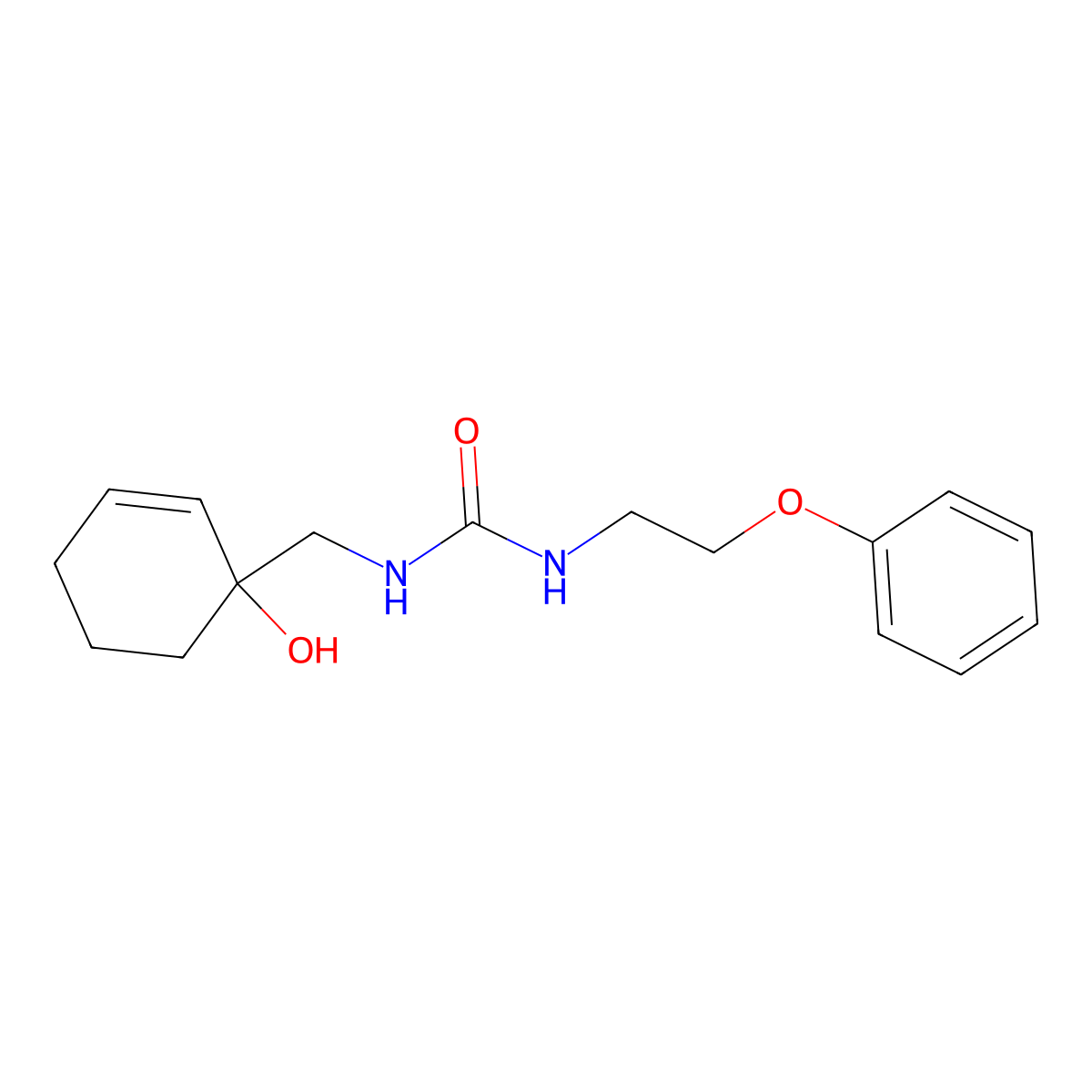 3-[(1-Hydroxycyclohex-2-en-1-yl)methyl]-1-(2-phenoxyethyl)urea molecular structure, CAS 2097860-77-8