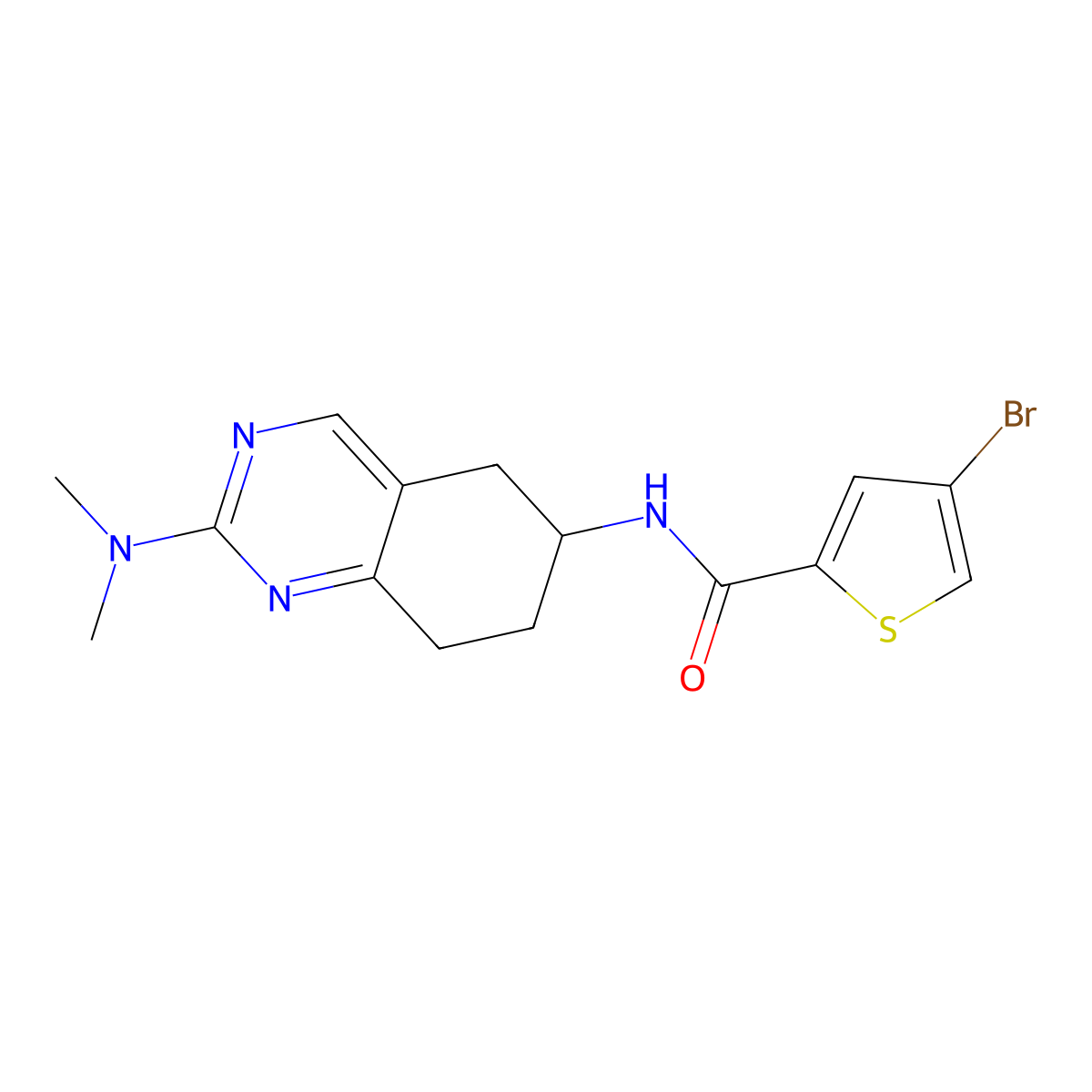4-bromo-N-[2-(dimethylamino)-5,6,7,8-tetrahydroquinazolin-6-yl]thiophene-2-carboxamide molecular structure, CAS 2097860-83-6