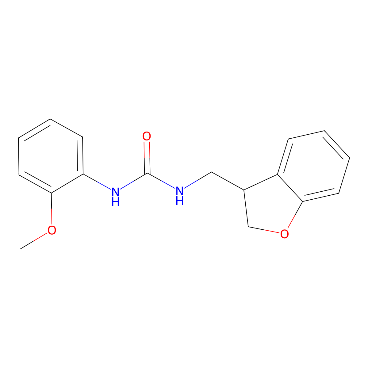 3-[(2,3-Dihydro-1-benzofuran-3-yl)methyl]-1-(2-methoxyphenyl)urea molecular structure, CAS 2097861-00-0