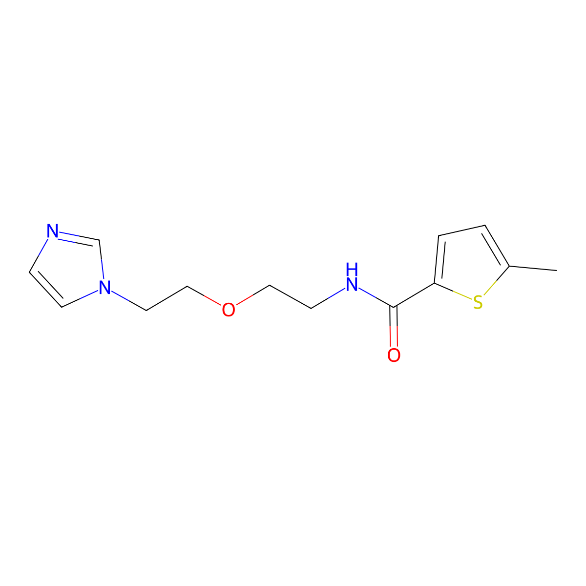 N-{2-[2-(1H-imidazol-1-yl)ethoxy]ethyl}-5-methylthiophene-2-carboxamide molecular structure, CAS 2097861-06-6