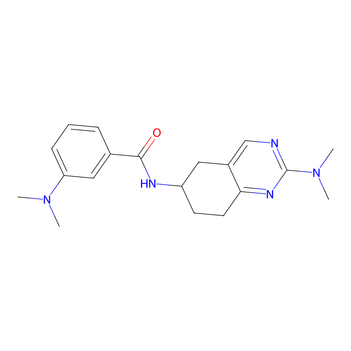 3-(dimethylamino)-N-[2-(dimethylamino)-5,6,7,8-tetrahydroquinazolin-6-yl]benzamide molecular structure, CAS 2097861-12-4