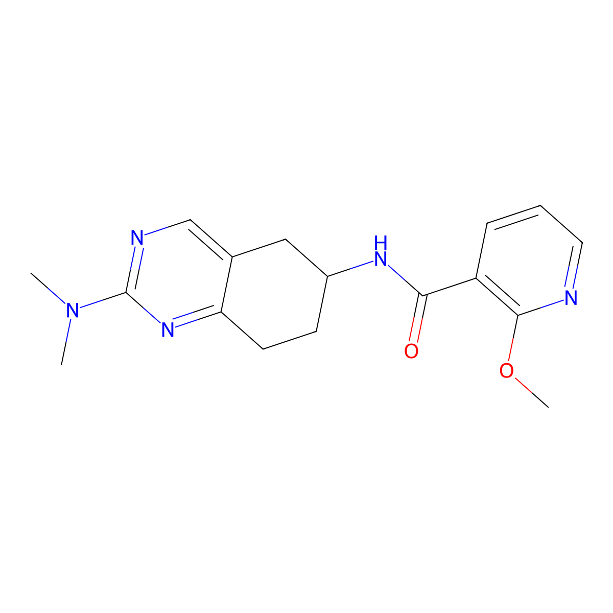 N-[2-(dimethylamino)-5,6,7,8-tetrahydroquinazolin-6-yl]-2-methoxypyridine-3-carboxamide molecular structure, CAS 2097861-19-1