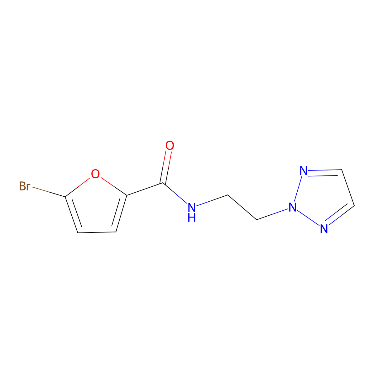 N-(2-(2H-1,2,3-triazol-2-yl)ethyl)-5-bromofuran-2-carboxamide molecular structure, CAS 2097861-39-5