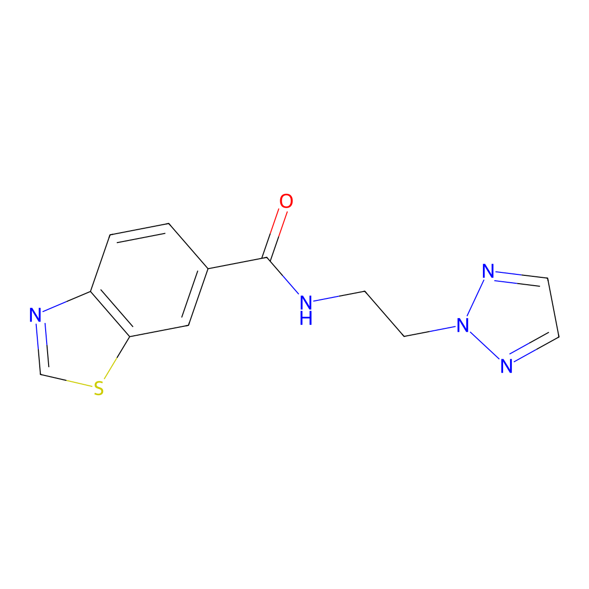 N-(2-(2H-1,2,3-triazol-2-yl)ethyl)benzo[d]thiazole-6-carboxamide molecular structure, CAS 2097861-48-6