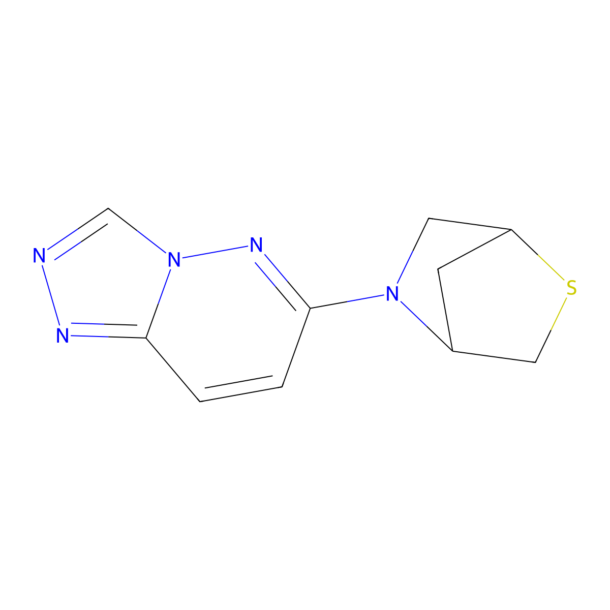 5-{[1,2,4]Triazolo[4,3-b]pyridazin-6-yl}-2-thia-5-azabicyclo[2.2.1]heptane molecular structure, CAS 2097861-54-4