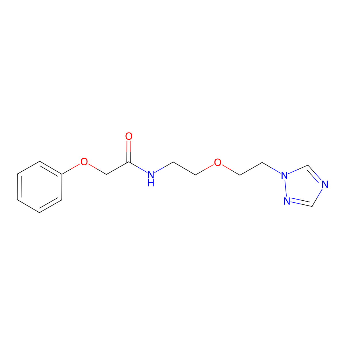 2-phenoxy-N-{2-[2-(1H-1,2,4-triazol-1-yl)ethoxy]ethyl}acetamide molecular structure, CAS 2097861-56-6