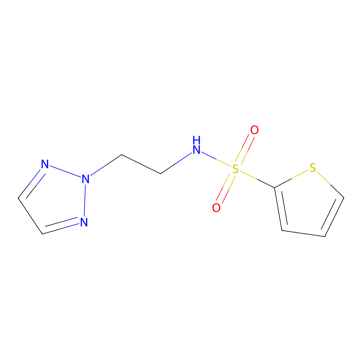 N-(2-(2H-1,2,3-triazol-2-yl)ethyl)thiophene-2-sulfonamide molecular structure, CAS 2097861-68-0