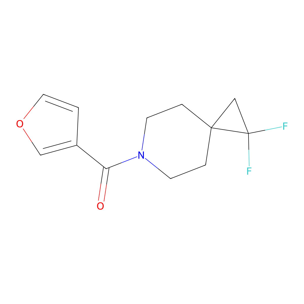 1,1-Difluoro-6-(furan-3-carbonyl)-6-azaspiro[2.5]octane molecular structure, CAS 2097862-22-9