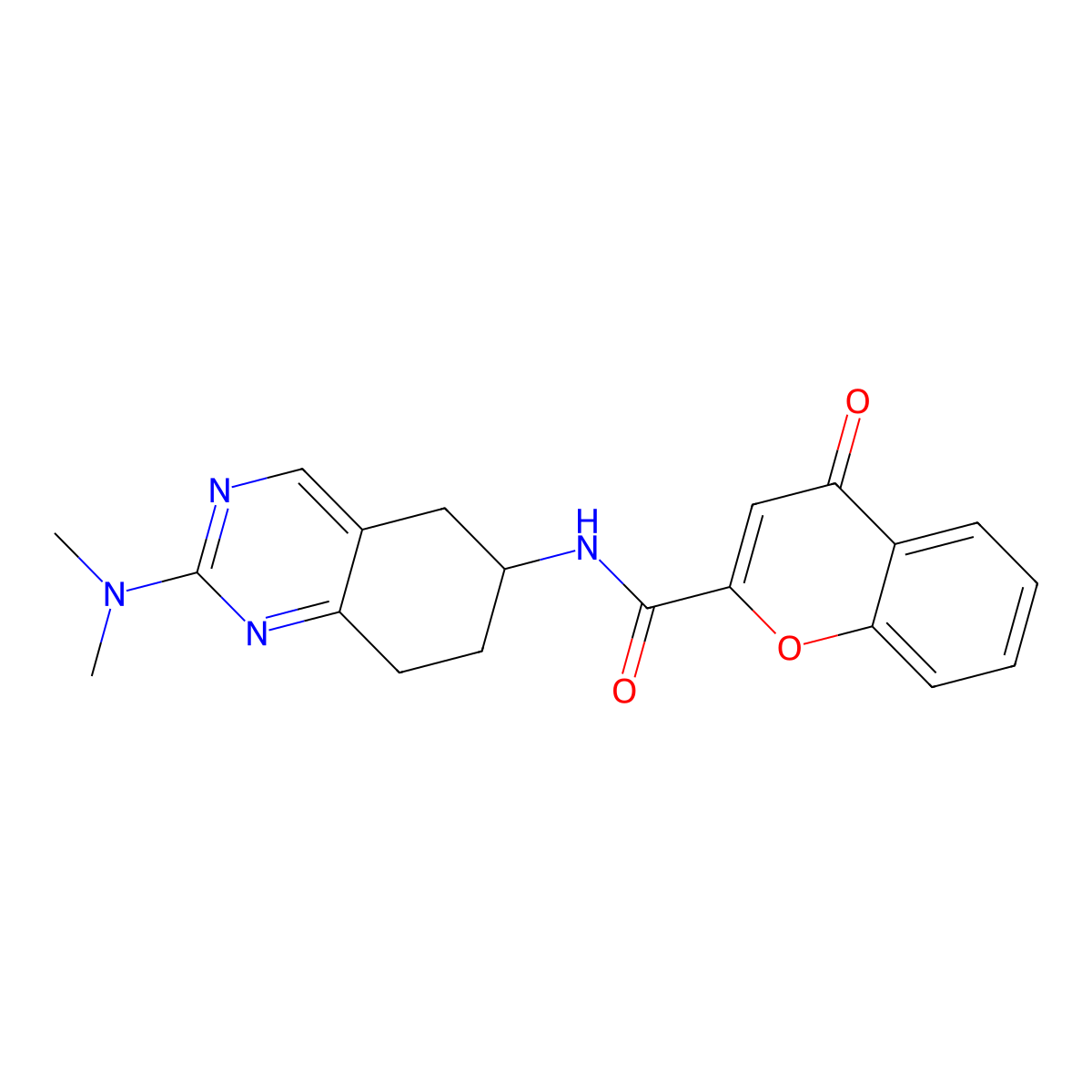 N-[2-(dimethylamino)-5,6,7,8-tetrahydroquinazolin-6-yl]-4-oxo-4H-chromene-2-carboxamide molecular structure, CAS 2097862-23-0