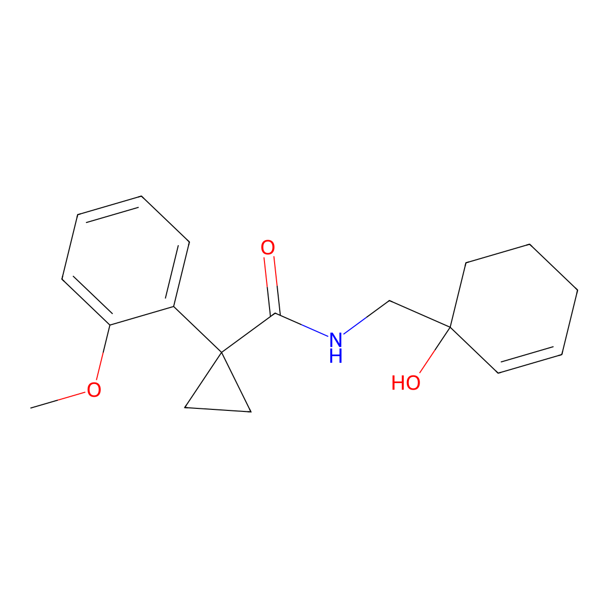 N-[(1-hydroxycyclohex-2-en-1-yl)methyl]-1-(2-methoxyphenyl)cyclopropane-1-carboxamide molecular structure, CAS 2097862-28-5