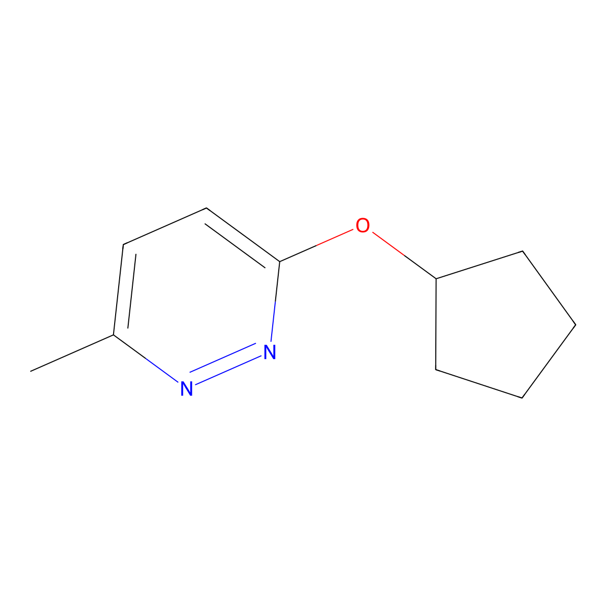 3-(Cyclopentyloxy)-6-methylpyridazine molecular structure, CAS 2097862-44-5