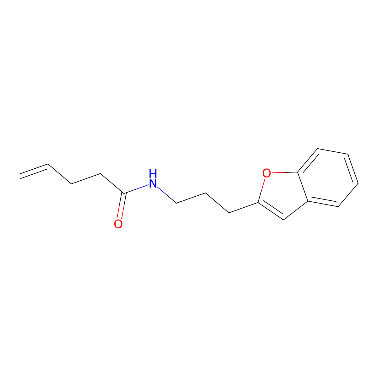 N-[3-(1-benzofuran-2-yl)propyl]pent-4-enamide molecular structure, CAS 2097862-79-6