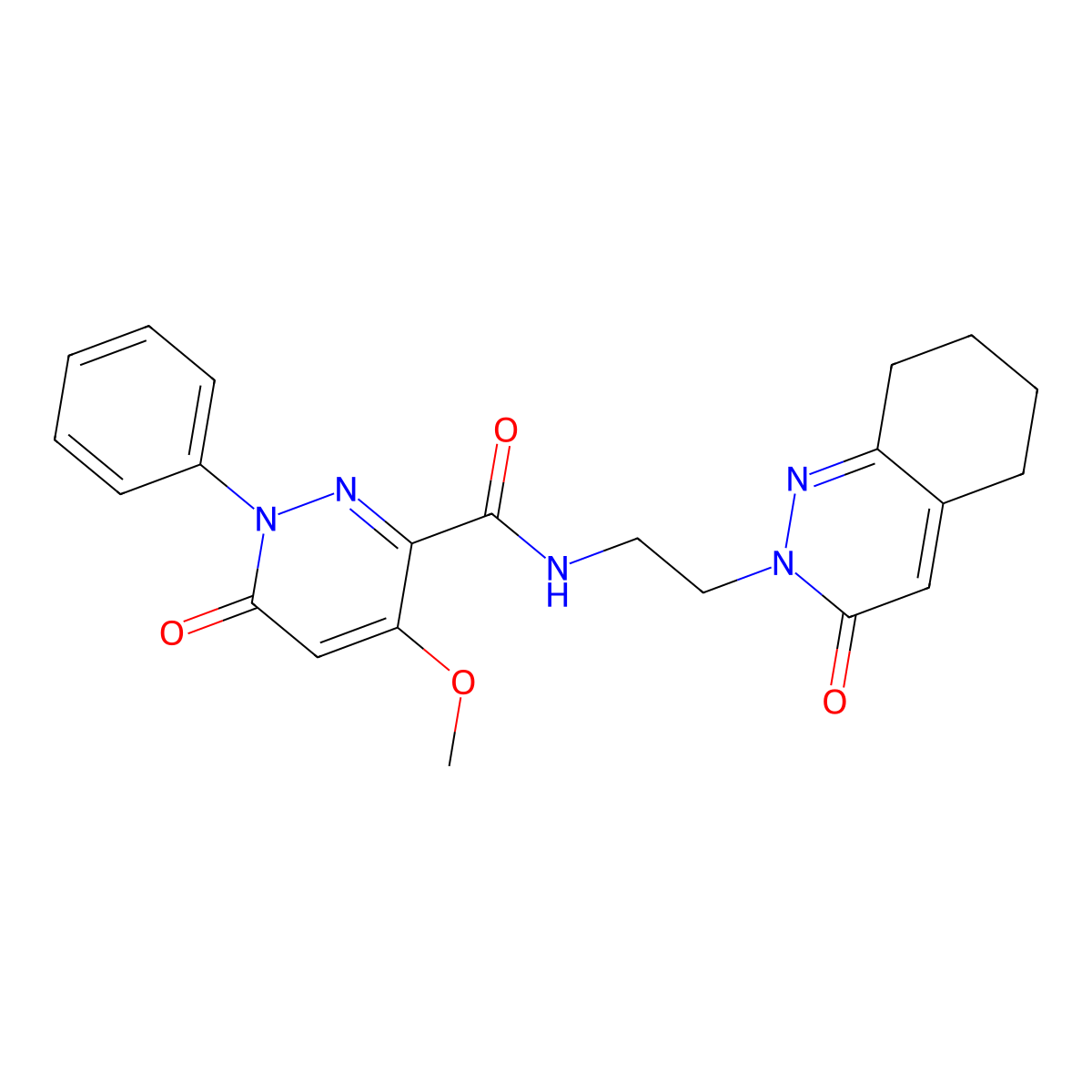 4-methoxy-6-oxo-N-(2-(3-oxo-5,6,7,8-tetrahydrocinnolin-2(3H)-yl)ethyl)-1-phenyl-1,6-dihydropyridazine-3-carboxamide molecular structure, CAS 2097862-81-0